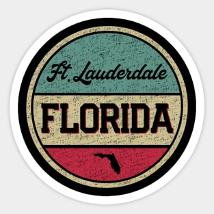 Ft Fort Lauderdale Florida 70'S 80'S Sticker